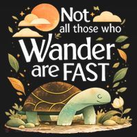 Not All Those Who Wander Are Fast Turtle Backpack thumb 2
