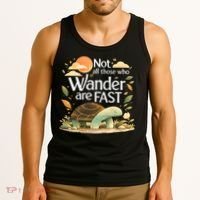 Not All Those Who Wander Are Fast Turtle Tank Top thumb 3