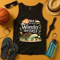 Not All Those Who Wander Are Fast Turtle Tank Top thumb 4