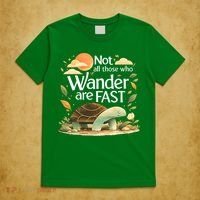 Not All Those Who Wander Are Fast Turtle T-Shirt thumb 5