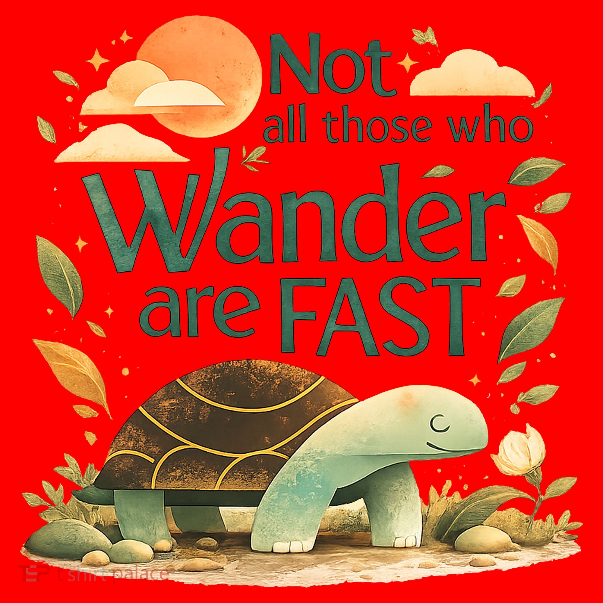Not All Those Who Wander Are Fast Turtle Santa Hat