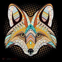Native American Tribal Fox Face Women's Hoodie thumb 2