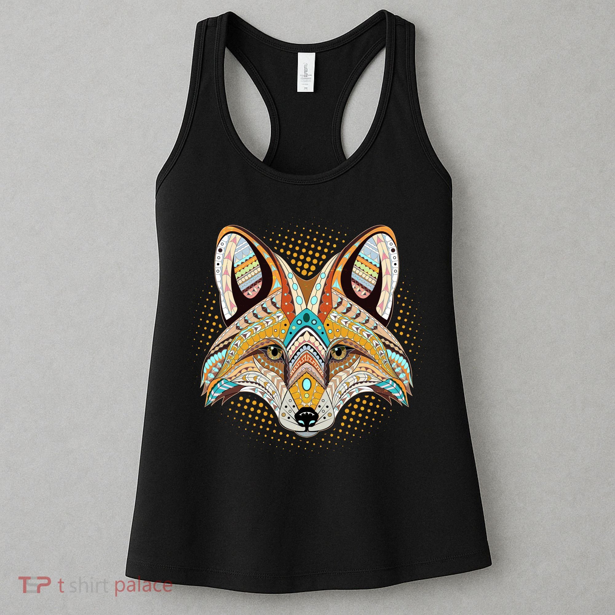 Native American Tribal Fox Face Women's Tank Top