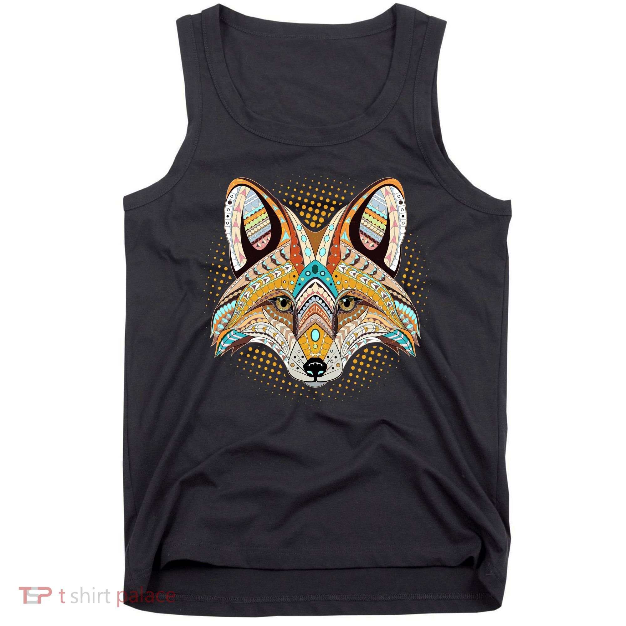 Native American Tribal Fox Face Tank Top