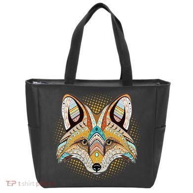 Native American Tribal Fox Face Tote Bag