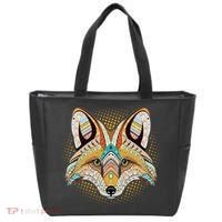 Native American Tribal Fox Face Tote Bag thumb 0