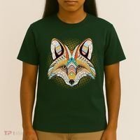 Native American Tribal Fox Face T-Shirt thumb 4