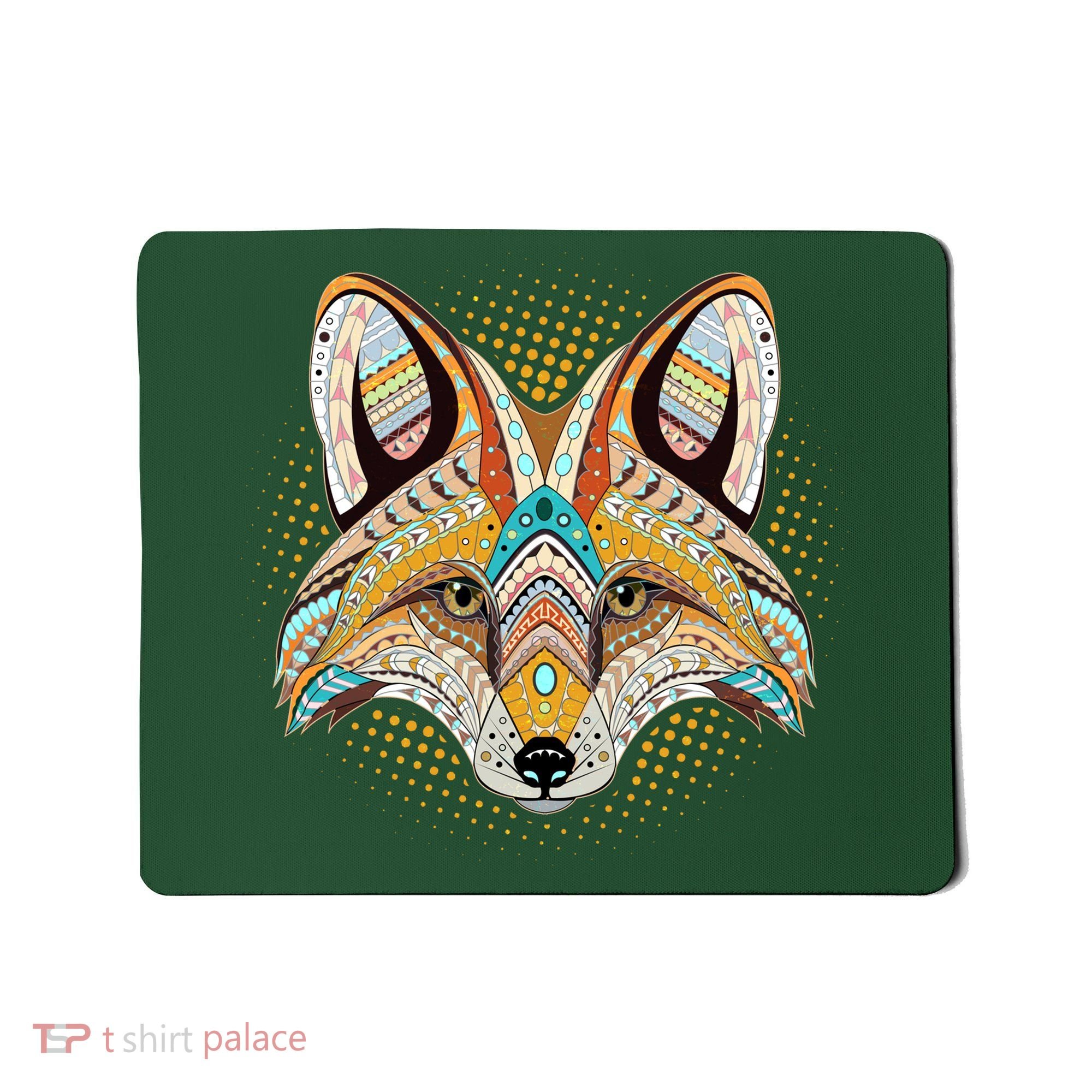 Native American Tribal Fox Face Mousepad
