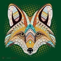 Native American Tribal Fox Face Visor thumb 3
