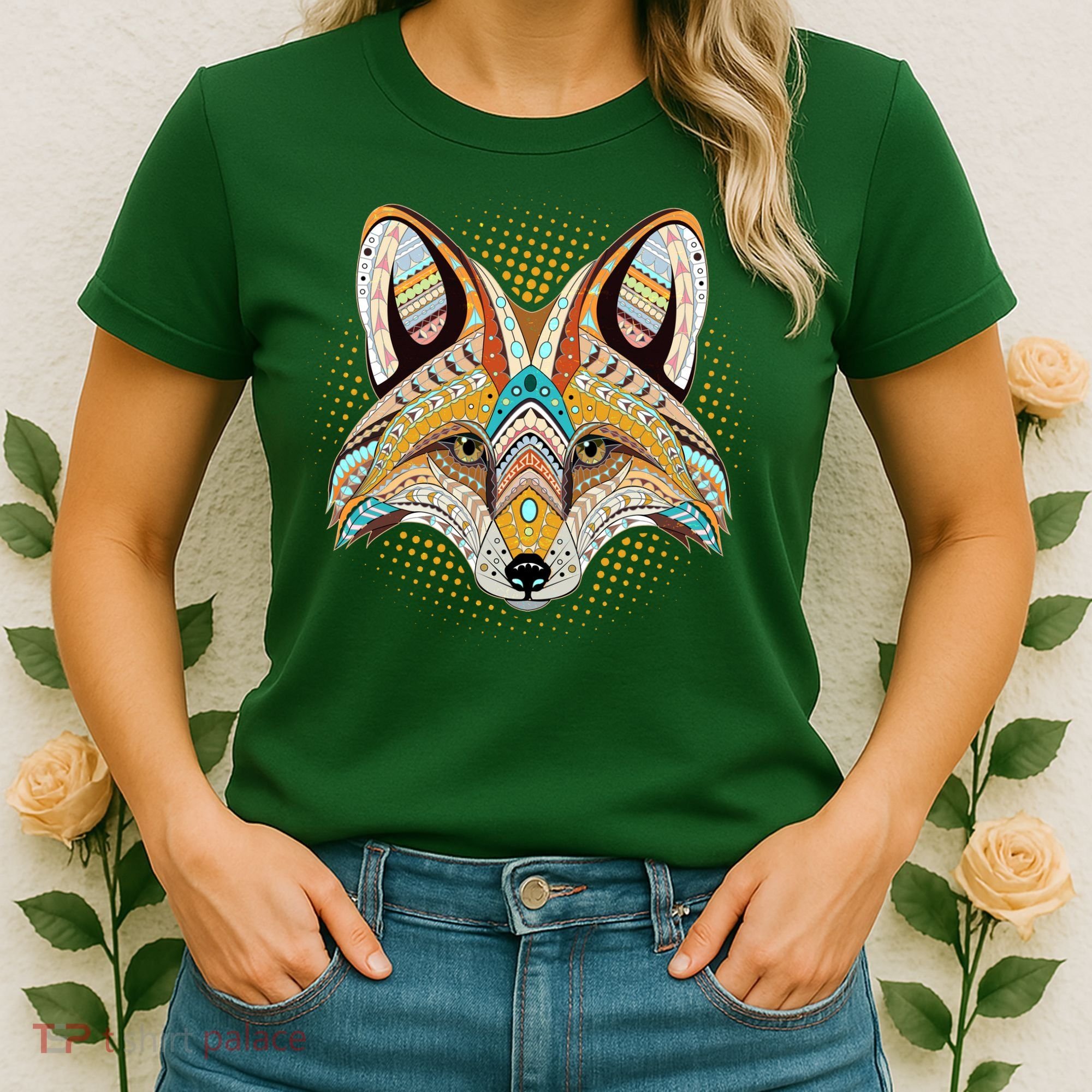 Native American Tribal Fox Face Women's T-Shirt