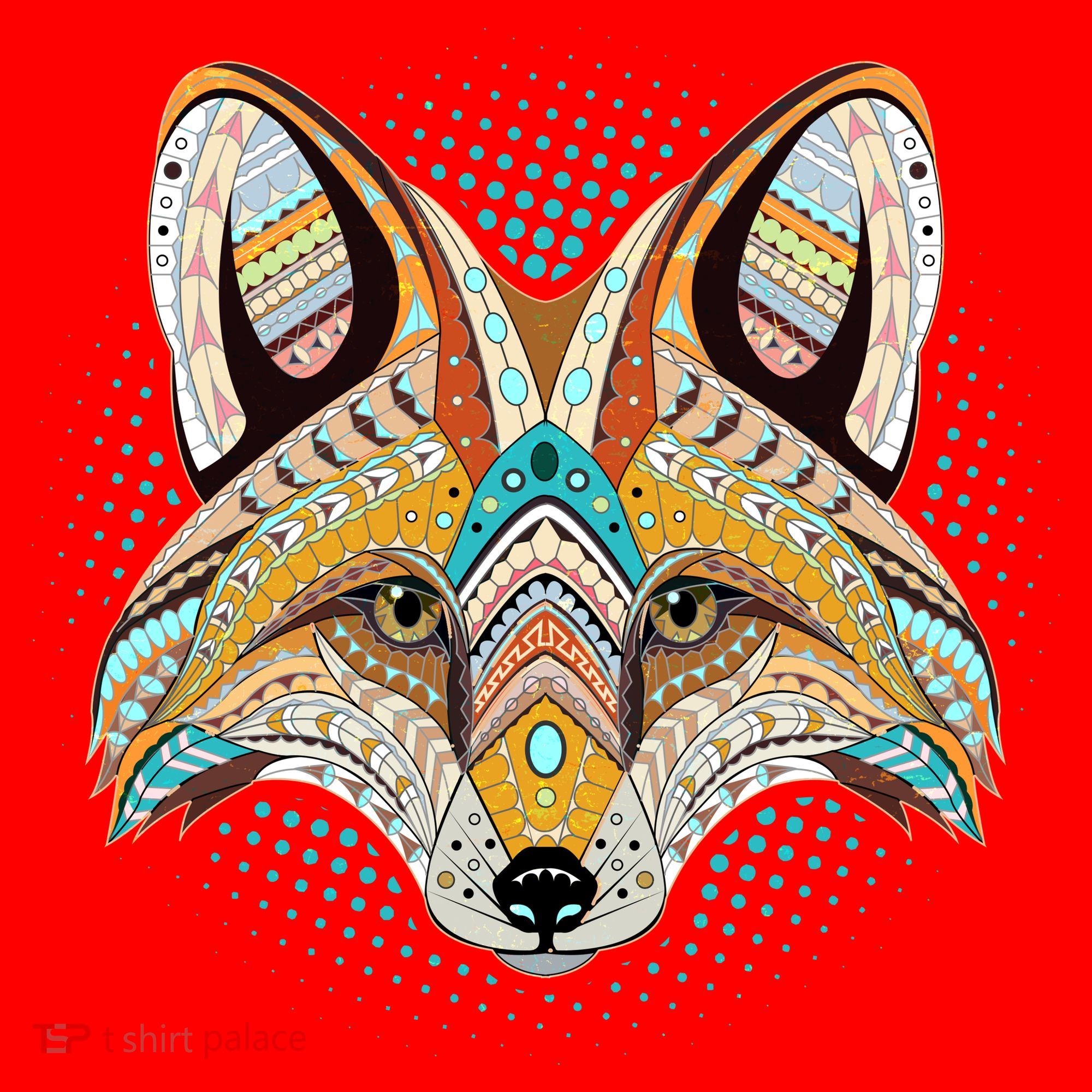 Native American Tribal Fox Face Santa Hat