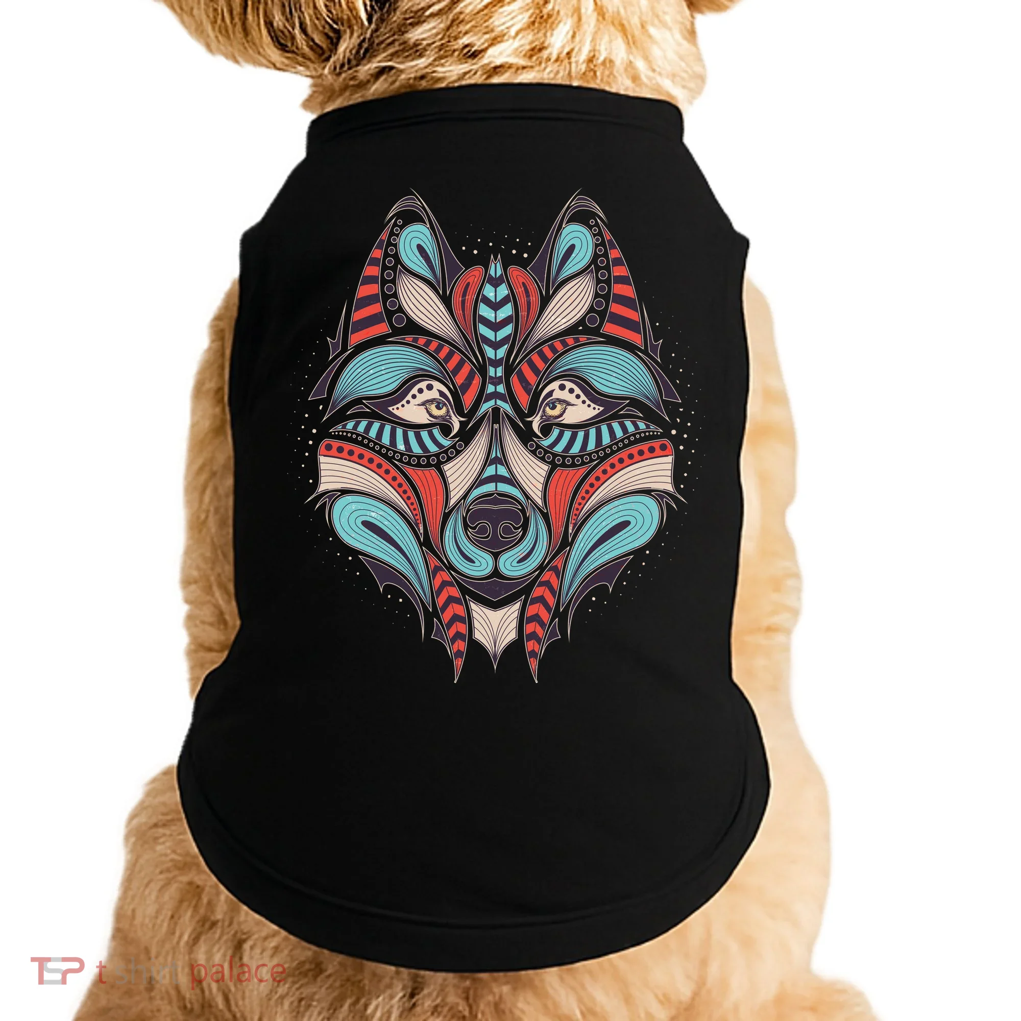 Native American Tribal Wolf Face Doggie Tank