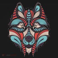 Native American Tribal Wolf Face Doggie Tank thumb 4