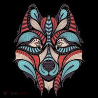 Native American Tribal Wolf Face Coffee Mug thumb 5