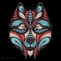 Native American Tribal Wolf Face Women's Hoodie thumb 2
