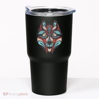 Native American Tribal Wolf Face Tumbler thumb 0