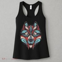 Native American Tribal Wolf Face Women's Tank Top thumb 3