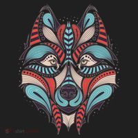 Native American Tribal Wolf Face Hat thumb 2