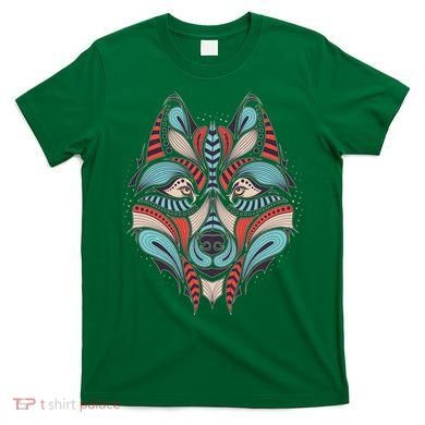 Native American Tribal Wolf Face T-Shirt