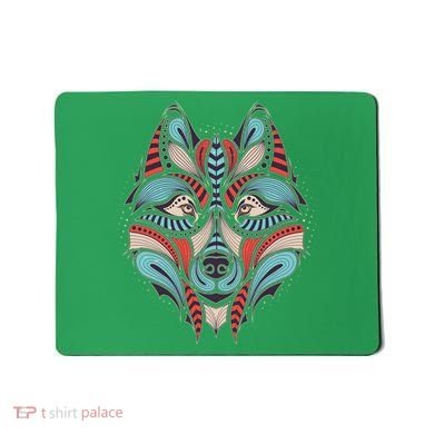 Native American Tribal Wolf Face Mousepad