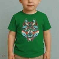 Native American Tribal Wolf Face Toddler T-Shirt thumb 2