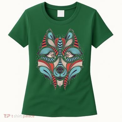 Native American Tribal Wolf Face Women's T-Shirt