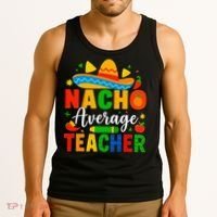 Nacho Average Teacher Apple Cinco De Mayo Teacher Women Tank Top thumb 3