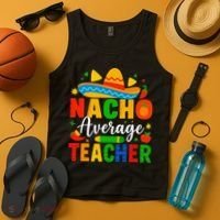Nacho Average Teacher Apple Cinco De Mayo Teacher Women Tank Top thumb 4