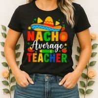 Nacho Average Teacher Apple Cinco De Mayo Teacher Women Women's T-Shirt thumb 2
