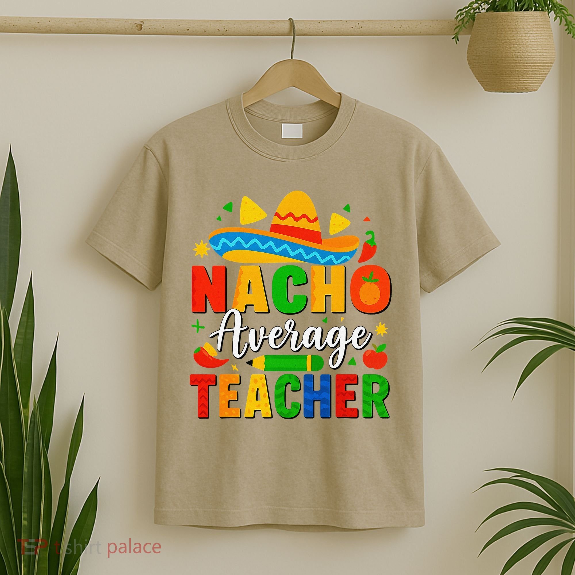 Nacho Average Teacher Apple Cinco De Mayo Teacher Women T-Shirt