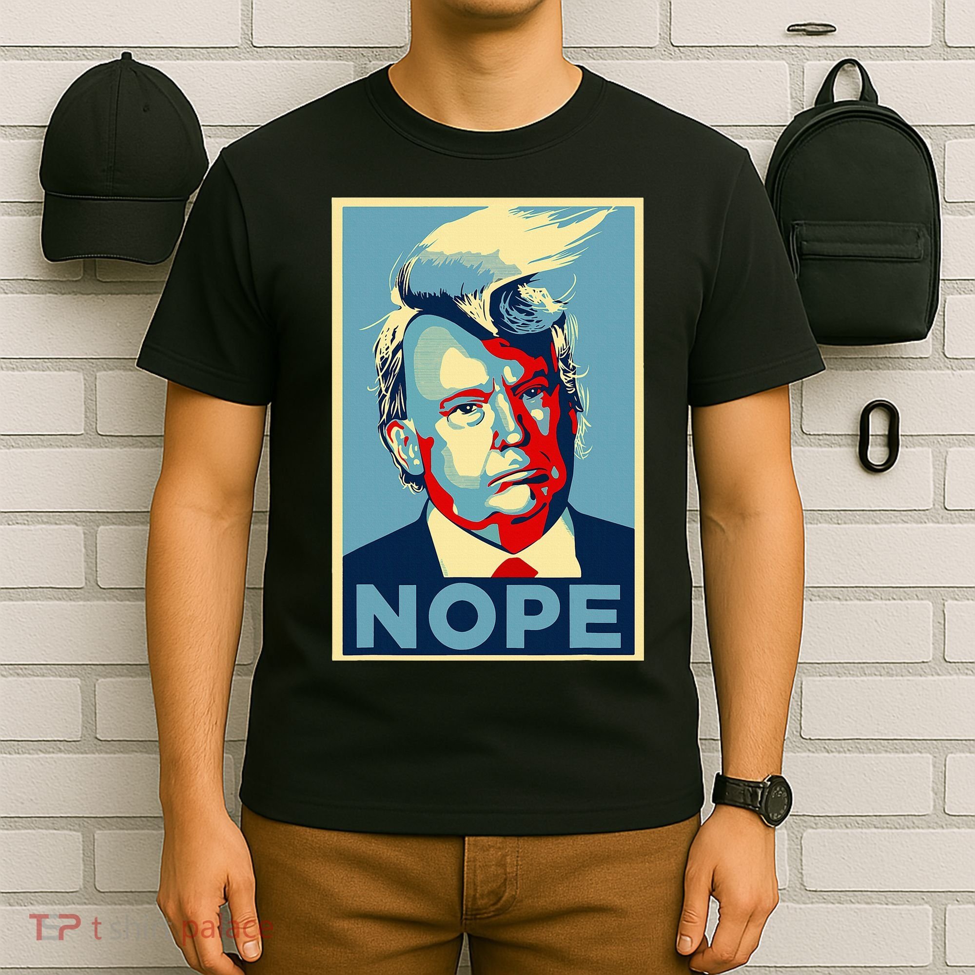 Nope Anti Trump Funny Trump Hair T-Shirt