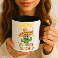 Nacho Average Teacher Apple Cinco De Mayo Teacher Women Coffee Mug thumb 3