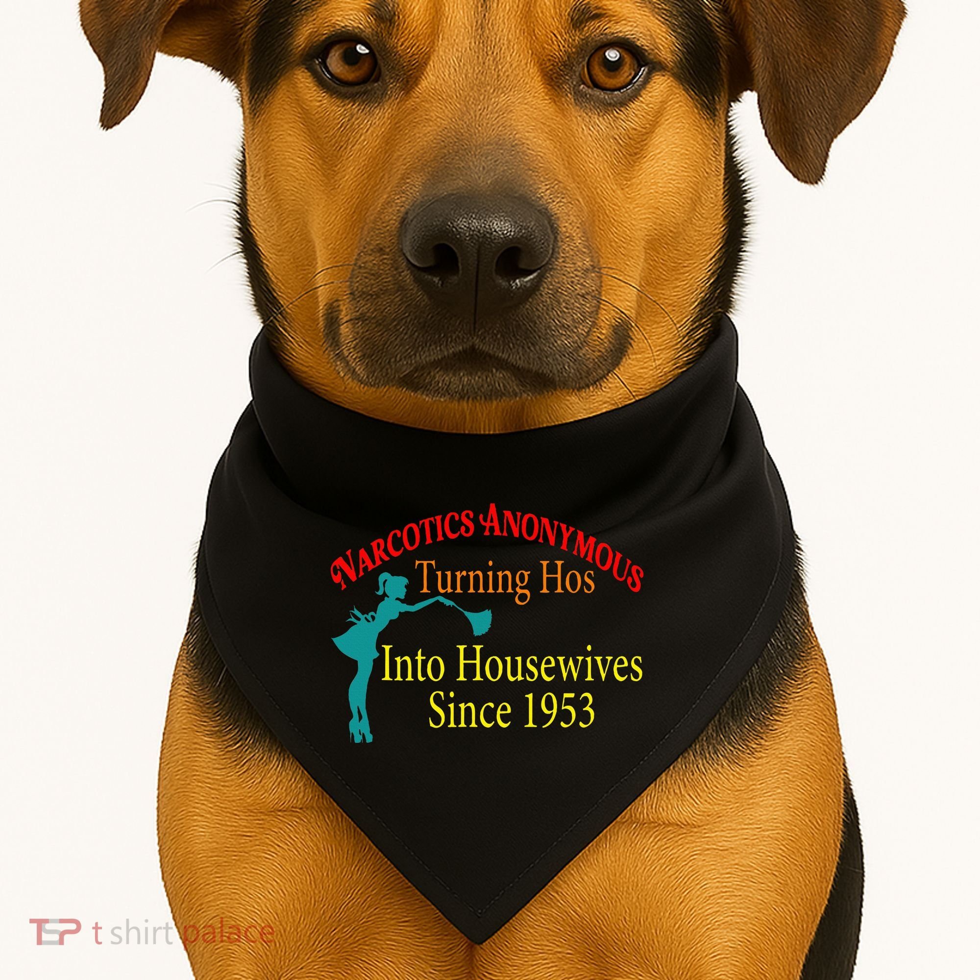 Narcotics Anonymous Turning Hos Into Housewives 1953 USA-Made Doggie Bandana