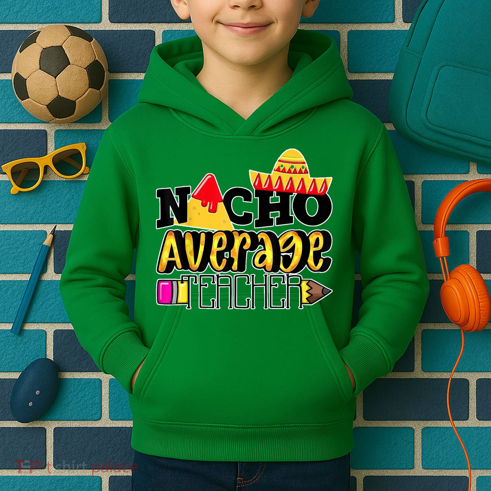 Nacho Average Teacher Kids Hoodie