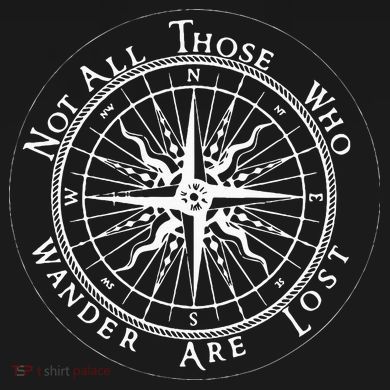 Not All Those Who Wander Are Lost USA-Made Doggie Bandana