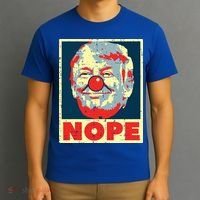 Nope Anti Trump Clown Vintage Retro Impeach No Donald T-Shirt thumb 3
