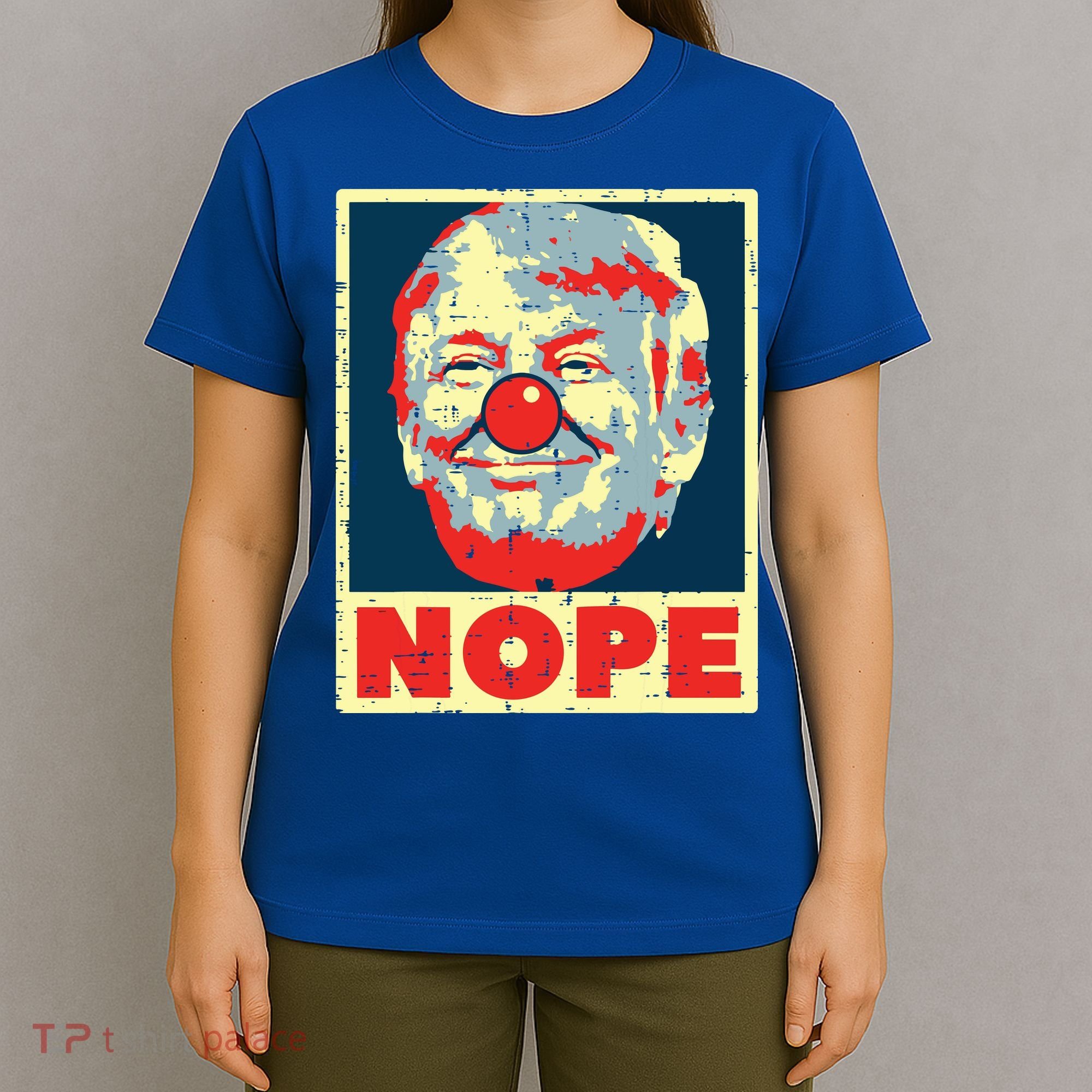 Nope Anti Trump Clown Vintage Retro Impeach No Donald T-Shirt