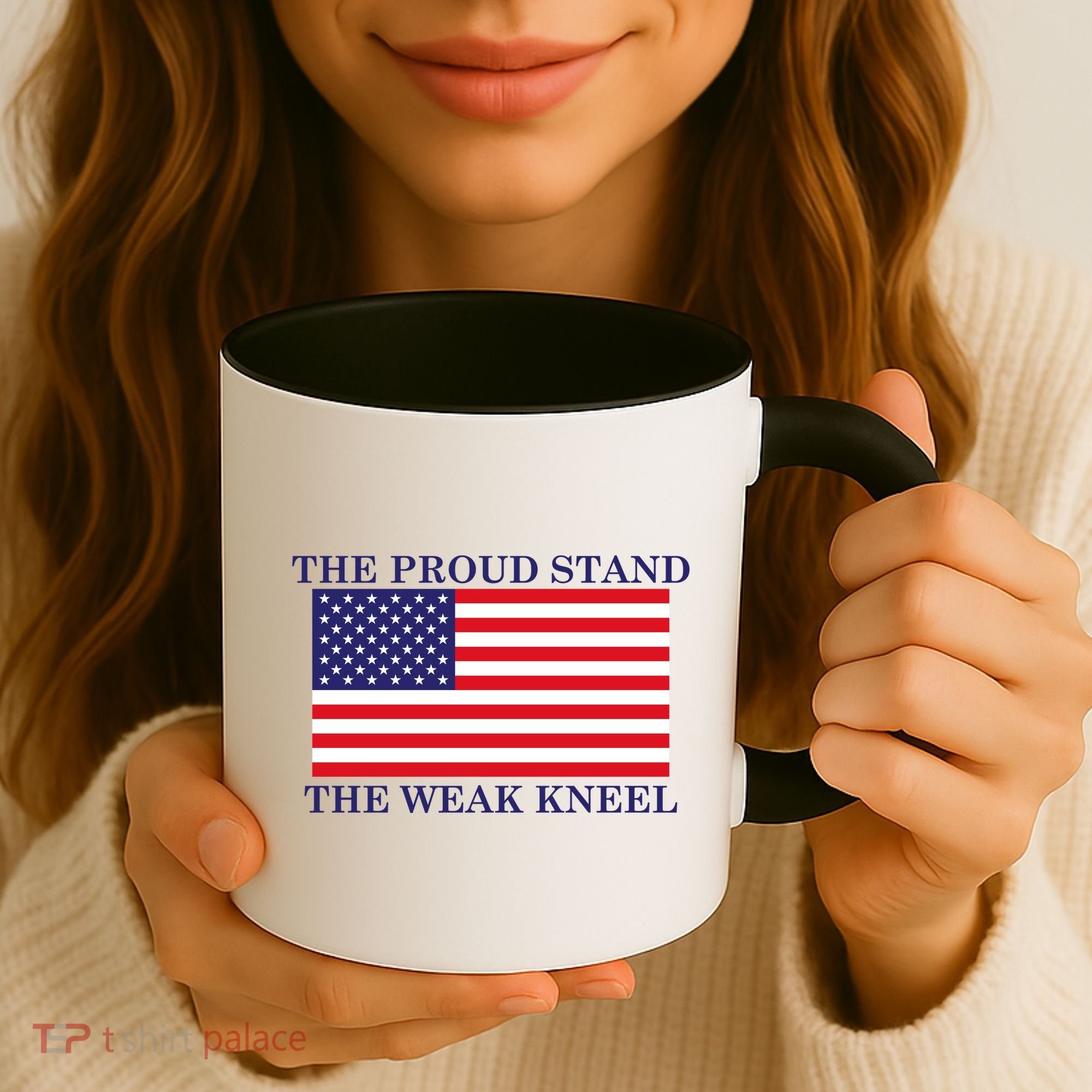 National Anthem The Proud Stand The Weak Kneel Coffee Mug