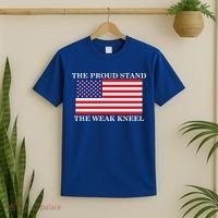 National Anthem The Proud Stand The Weak Kneel T-Shirt thumb 2