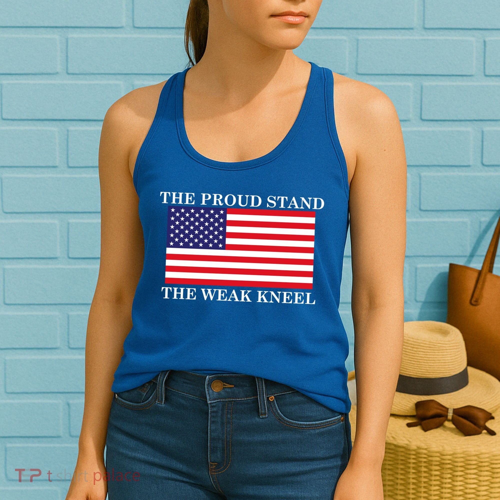 National Anthem The Proud Stand The Weak Kneel Women's Tank Top