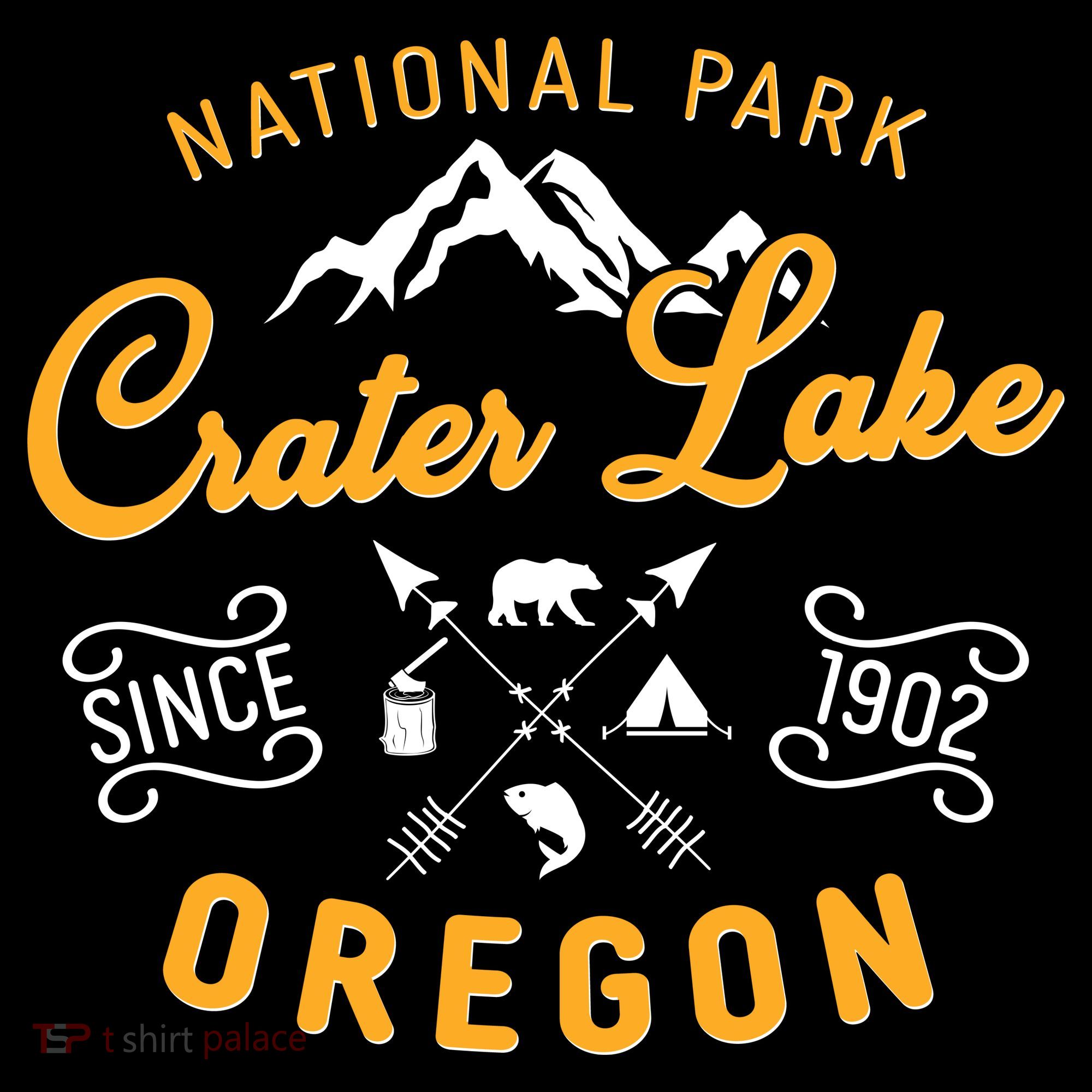 National Park Crater Lake Oregon Since 1902 Ornament