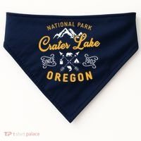 National Park Crater Lake Oregon Since 1902 USA-Made Doggie Bandana thumb 0