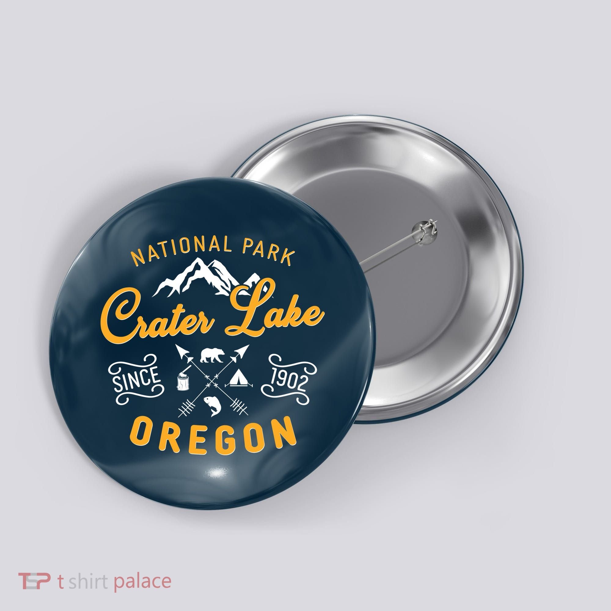 National Park Crater Lake Oregon Since 1902 Button