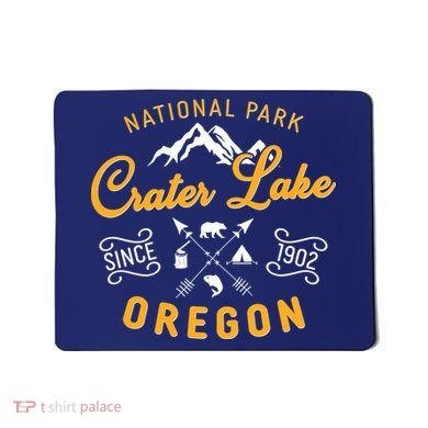 National Park Crater Lake Oregon Since 1902 Mousepad
