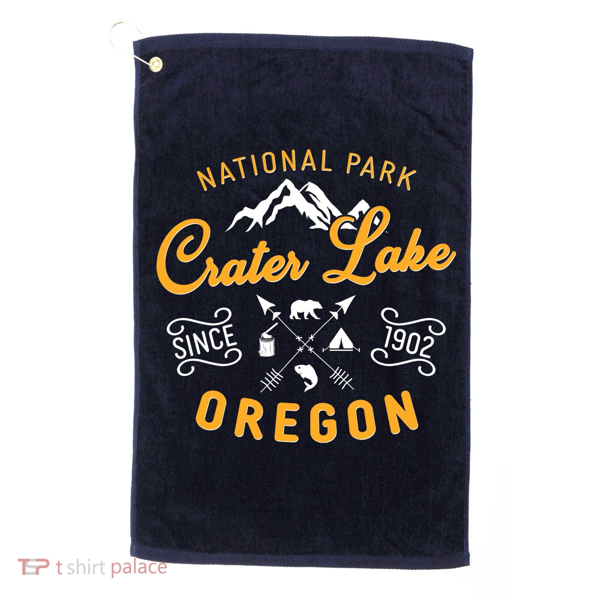 National Park Crater Lake Oregon Since 1902 Golf Towel