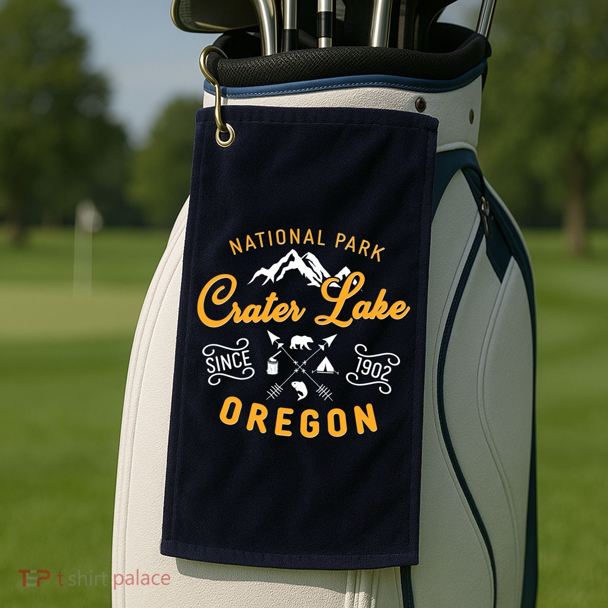 National Park Crater Lake Oregon Since 1902 Golf Towel
