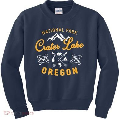National Park Crater Lake Oregon Since 1902 Kids Sweatshirt