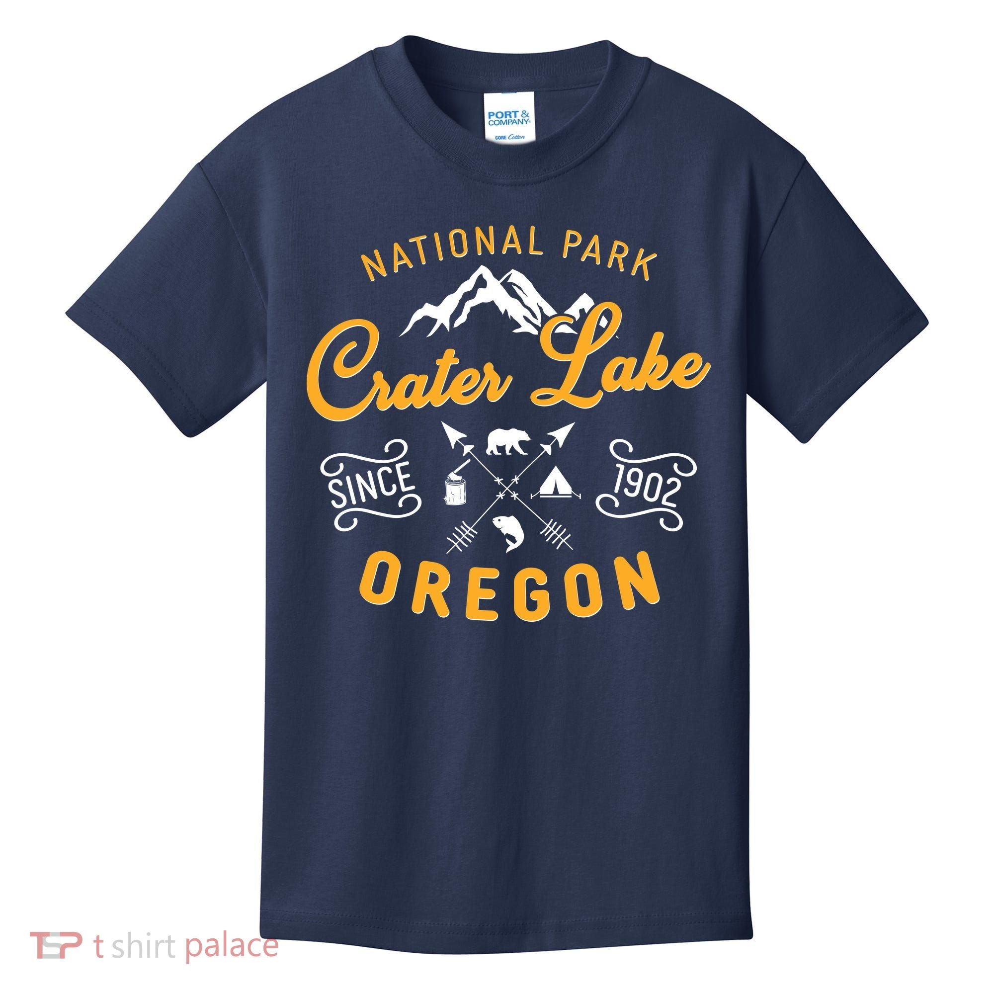 National Park Crater Lake Oregon Since 1902 Kids T-Shirt