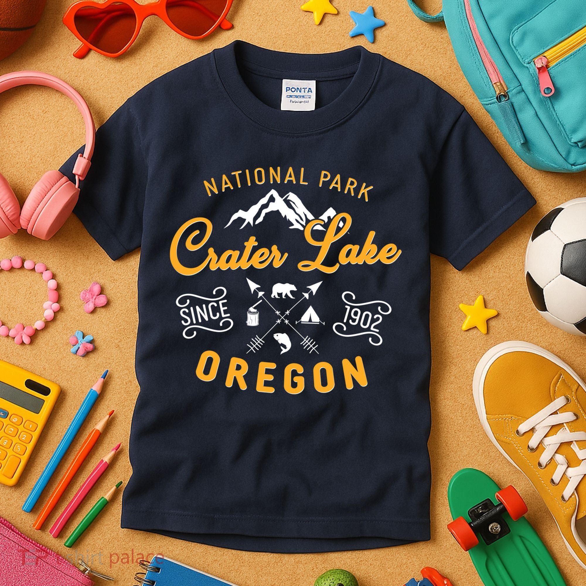 National Park Crater Lake Oregon Since 1902 Kids T-Shirt