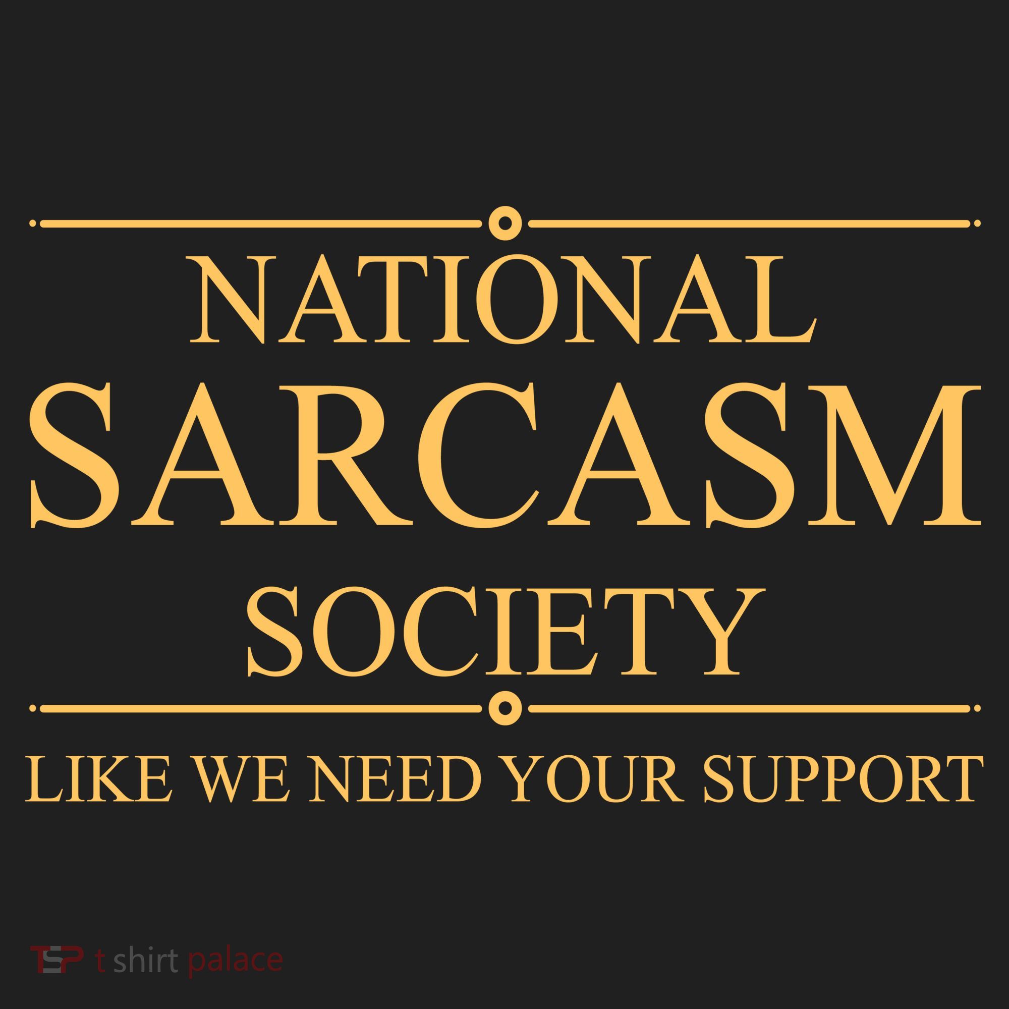 National Sarcasm Society Funny Sarcastic Golf Towel